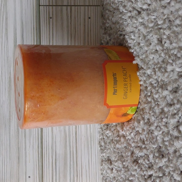 Pier 1 Accents Pier Imports Ginger Peach 3in X 4 In Pillar Candle